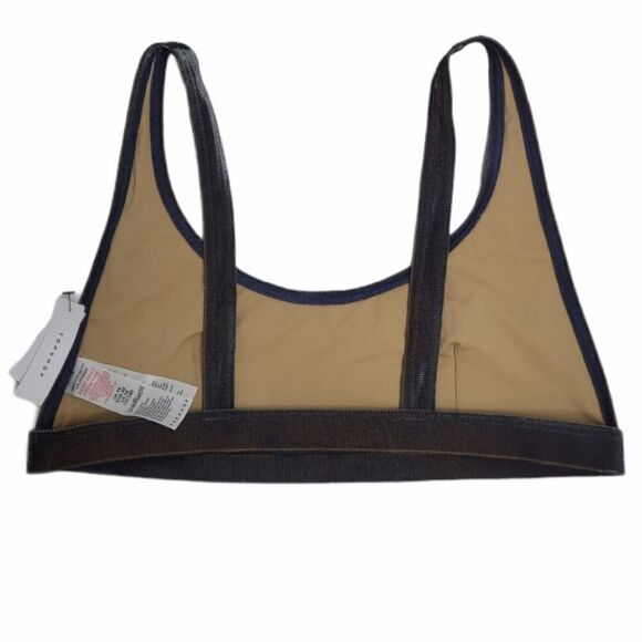 NEW TOPSHOP bralette ribbed velvet iridescent 10 - Picture 3 of 6